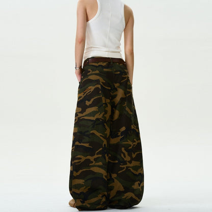Retro Camouflage Machete Baggy Jeans - Dekayed