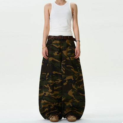 Retro Camouflage Machete Baggy Jeans - Dekayed