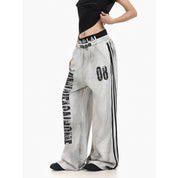 Retro Double Waistband Fleece Sweatpants - Dekayed