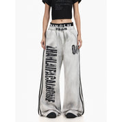 Retro Double Waistband Fleece Sweatpants - Dekayed