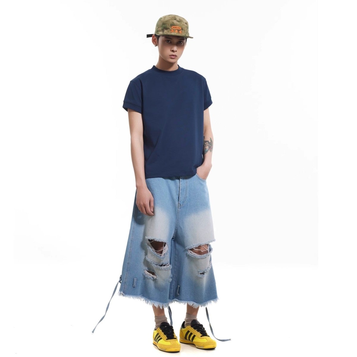 Retro Ripped Denim Shorts - Dekayed