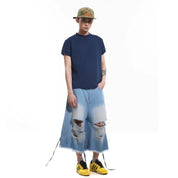 Retro Ripped Denim Shorts - Dekayed