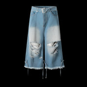 Retro Ripped Denim Shorts - Dekayed