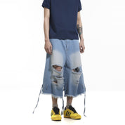 Retro Ripped Denim Shorts - Dekayed