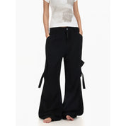 Retro Slogan Multi - Pocket Pants - Dekayed