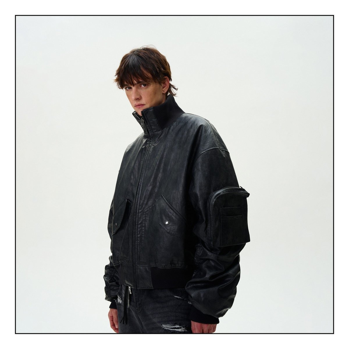 Retro Washed Cotton Bomber Jacket - Dekayed