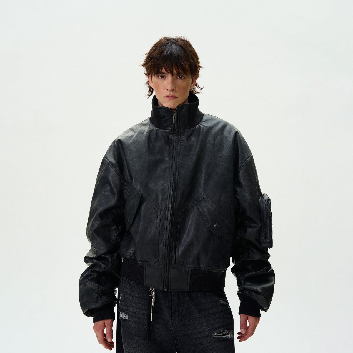 Retro Washed Cotton Bomber Jacket - Dekayed