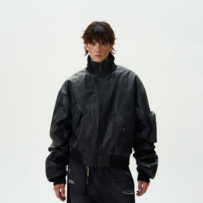 Retro Washed Cotton Bomber Jacket - Dekayed