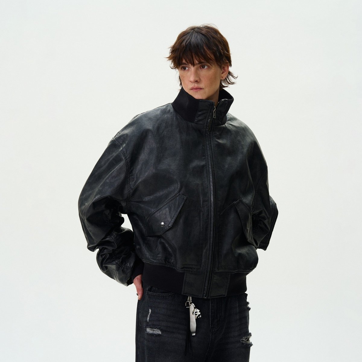 Retro Washed Cotton Bomber Jacket - Dekayed