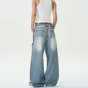 Reverse Design Loose Baggy Jeans - Dekayed