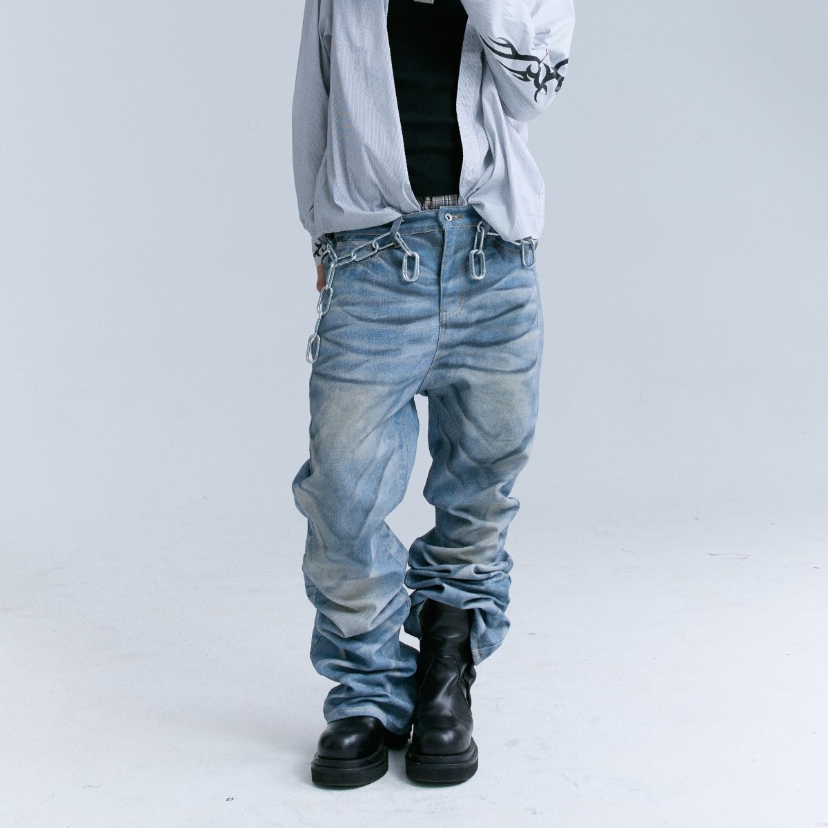 Ripple Forge Baggy Denim Jeans - Dekayed