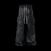 RO Waxed Black Cargos Pants - Genuine Leather Pants "Men" - Dekayed