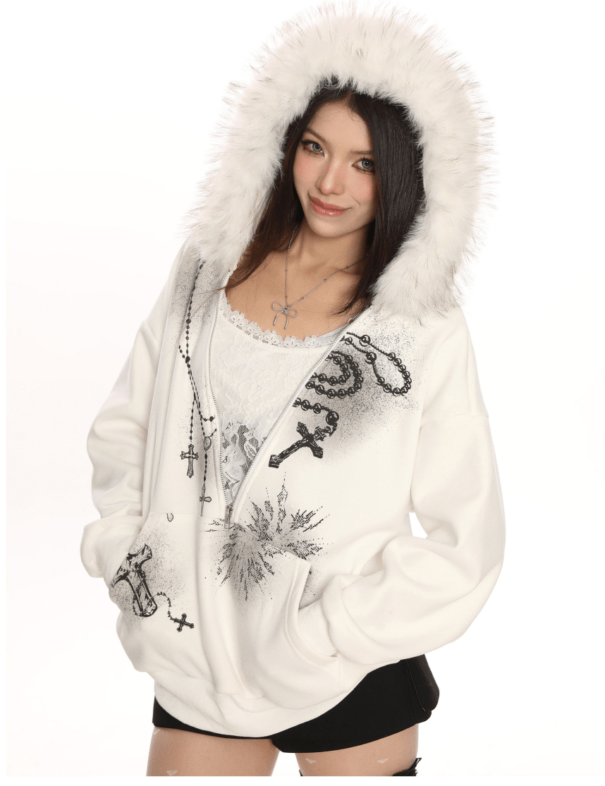 SaintRebel Fur Hoodie - Dekayed