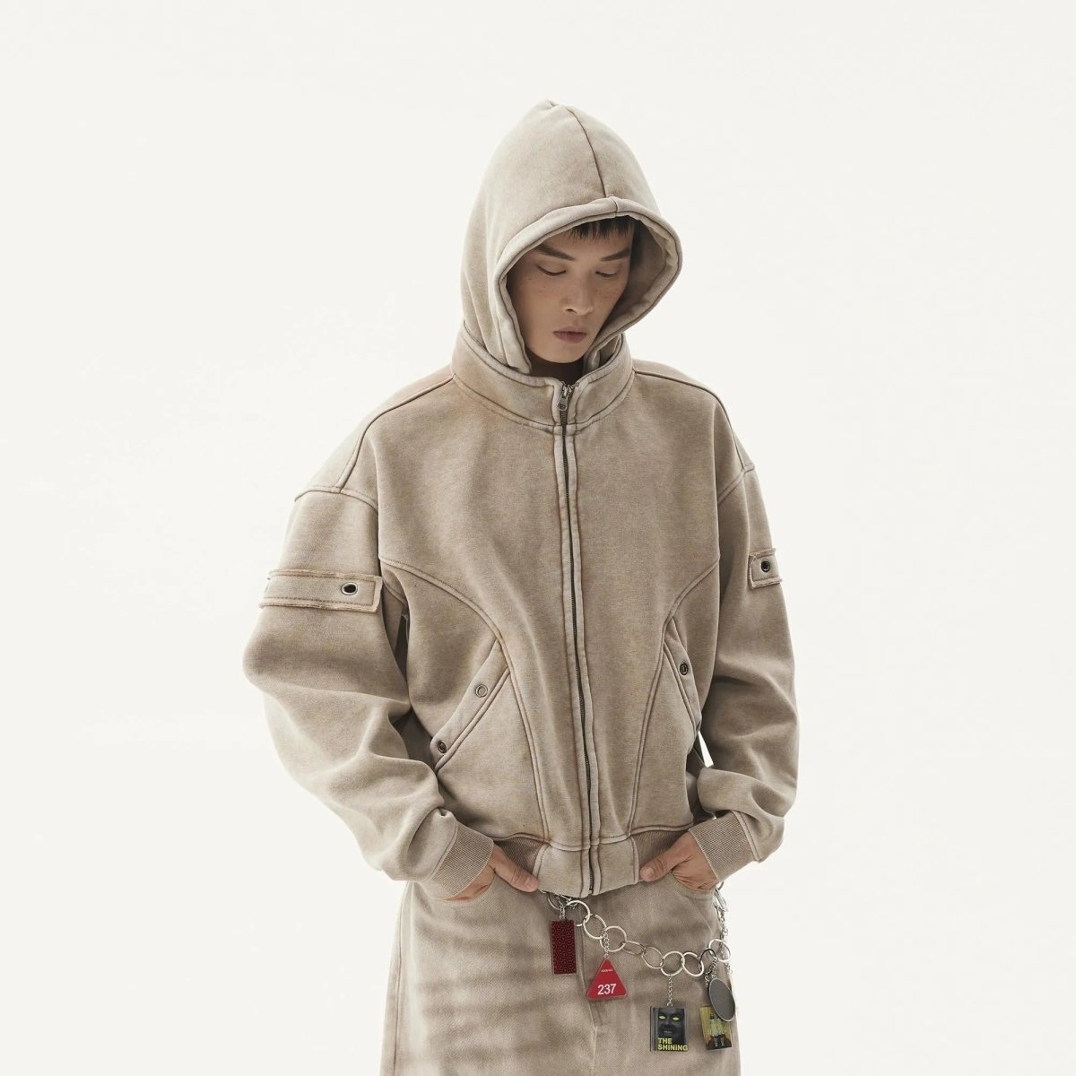 "Sand Storm" Velvet Silhouette Cardigan Jacket - Dekayed