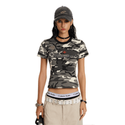 Screamed Camo Crop Tee - Dekayed