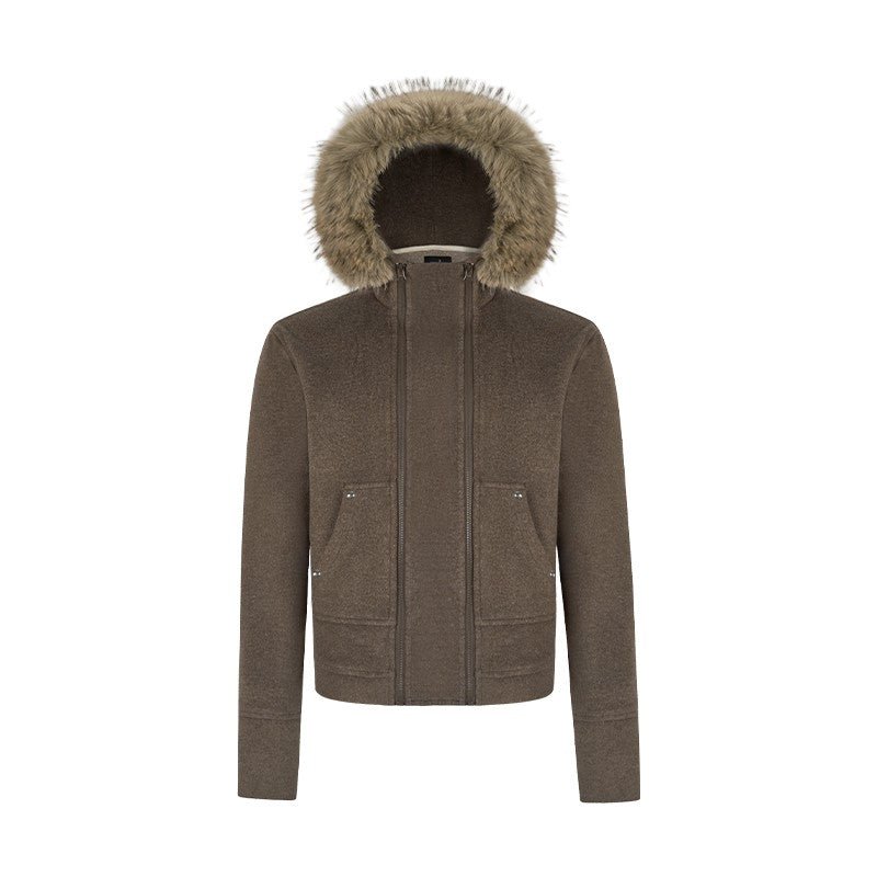 SGW Woolen Fox Fur Fleece Jacket - Dekayed