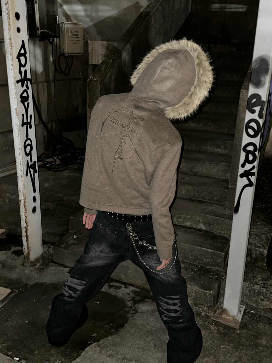 SGW Woolen Fox Fur Fleece Jacket - Dekayed