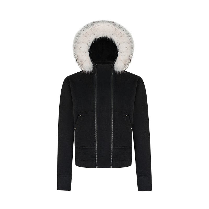 SGW Woolen Fox Fur Fleece Jacket - Dekayed