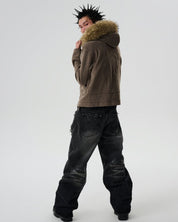 SGW Woolen Fox Fur Fleece Jacket - Dekayed