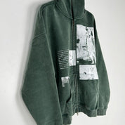 Shadow Print Zip Hoodie – Noir Vision Edition - Dekayed