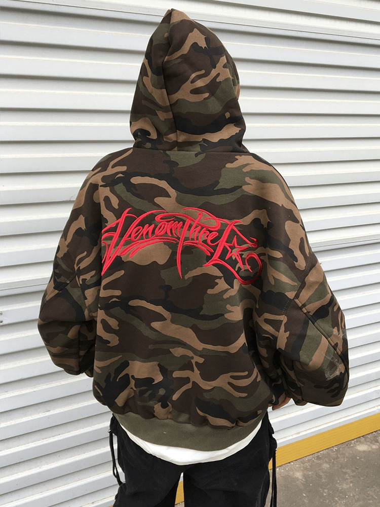 Shadow Script Camo Hoodie - Dekayed