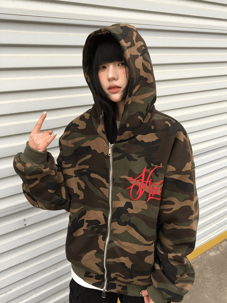 Shadow Script Camo Hoodie - Dekayed