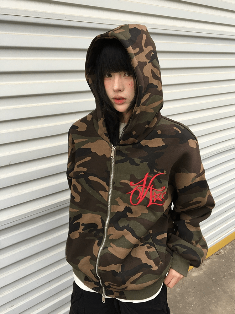 Shadow Script Camo Hoodie - Dekayed