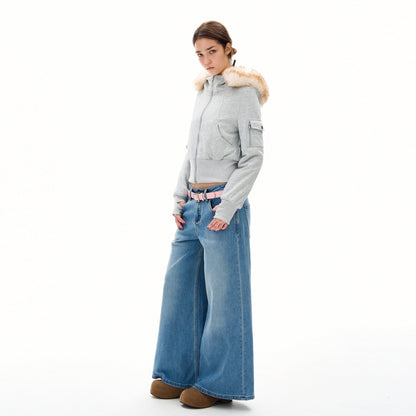 Short Jacket with Fuzzy Lining - Dekayed