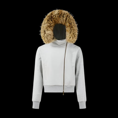 Side Zip Fur Hooded Jacket - Dekayed