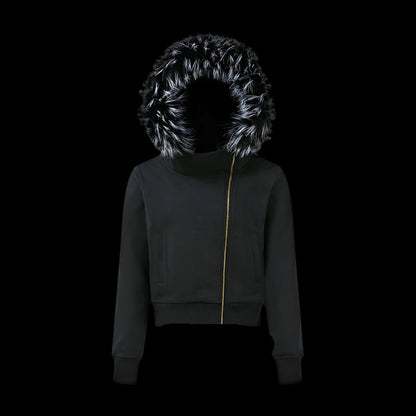 Side Zip Fur Hooded Jacket - Dekayed