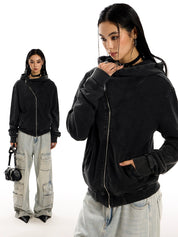 Side Zip Hooded Jacket - Dekayed