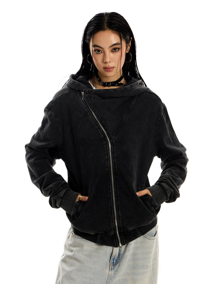 Side Zip Hooded Jacket - Dekayed