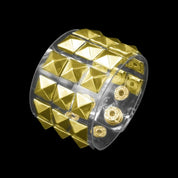Silver Pyramid Transparent Studded Bracelet - Dekayed