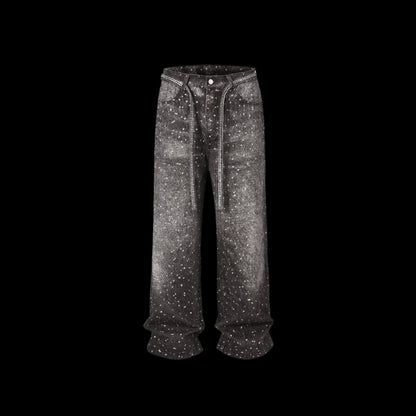 Skeleton Diamond Denim Jeans - Dekayed