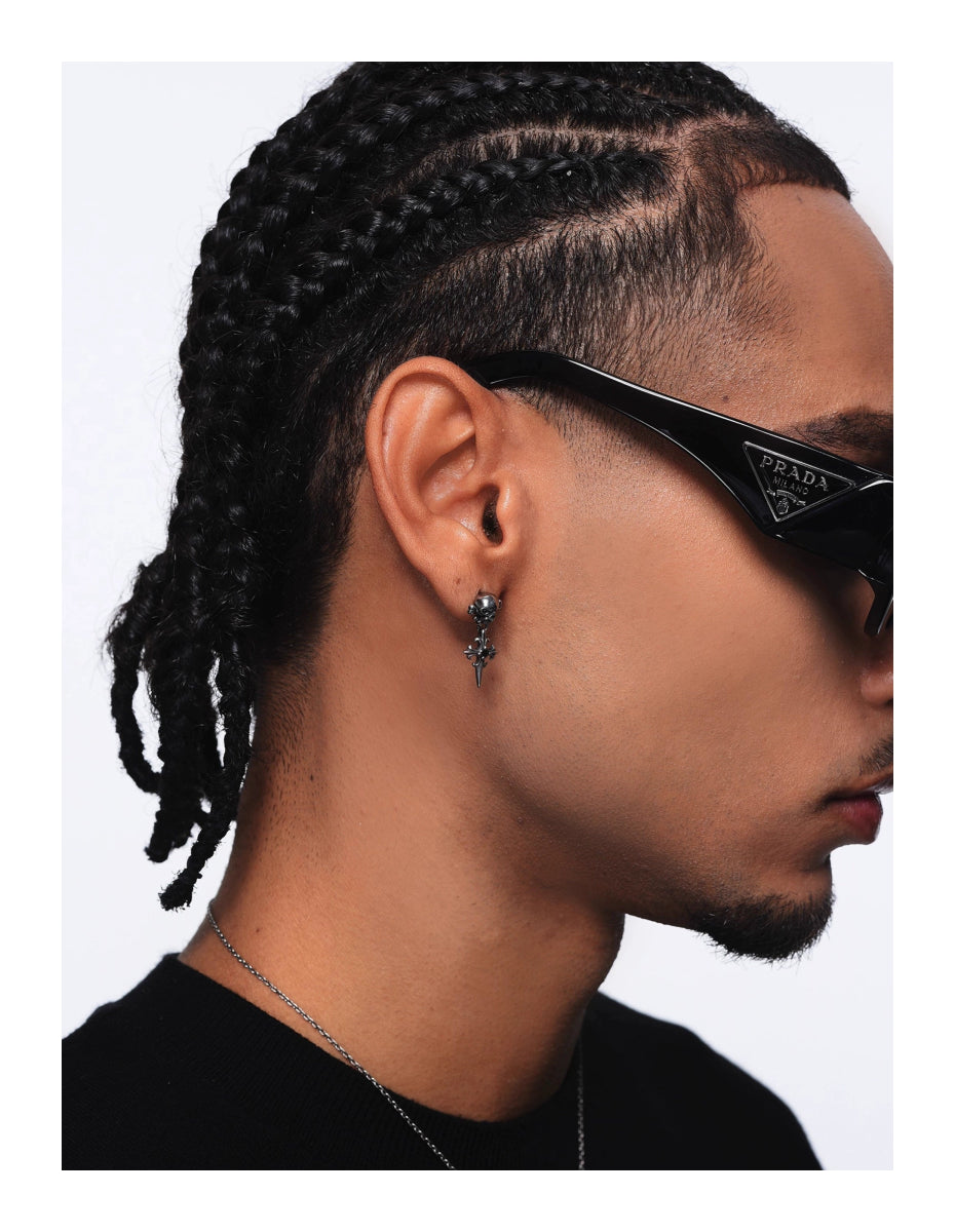 Skull Cross Stud Earrings - Dekayed