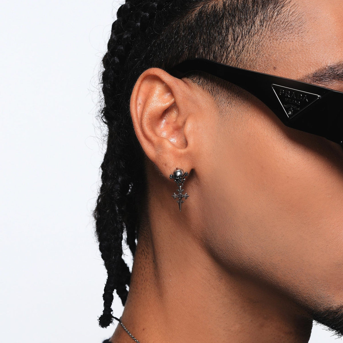 Skull Cross Stud Earrings - Dekayed