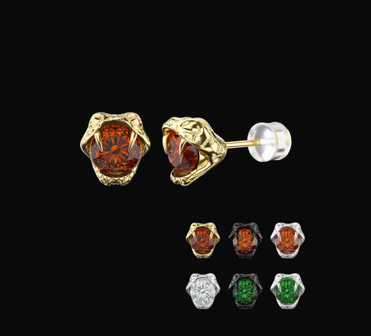 Snake Head and Snake Bite Earrings - Dekayed