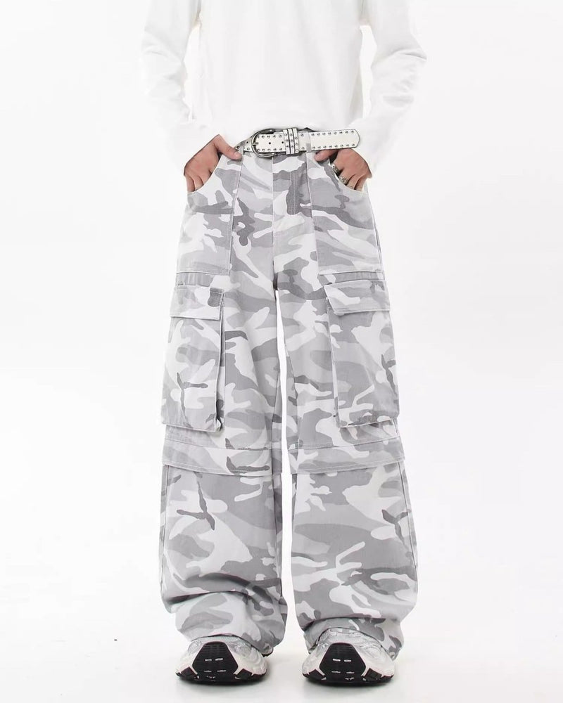 Snow Camouflage Patchwork Fur Tracksuit - Dekayed