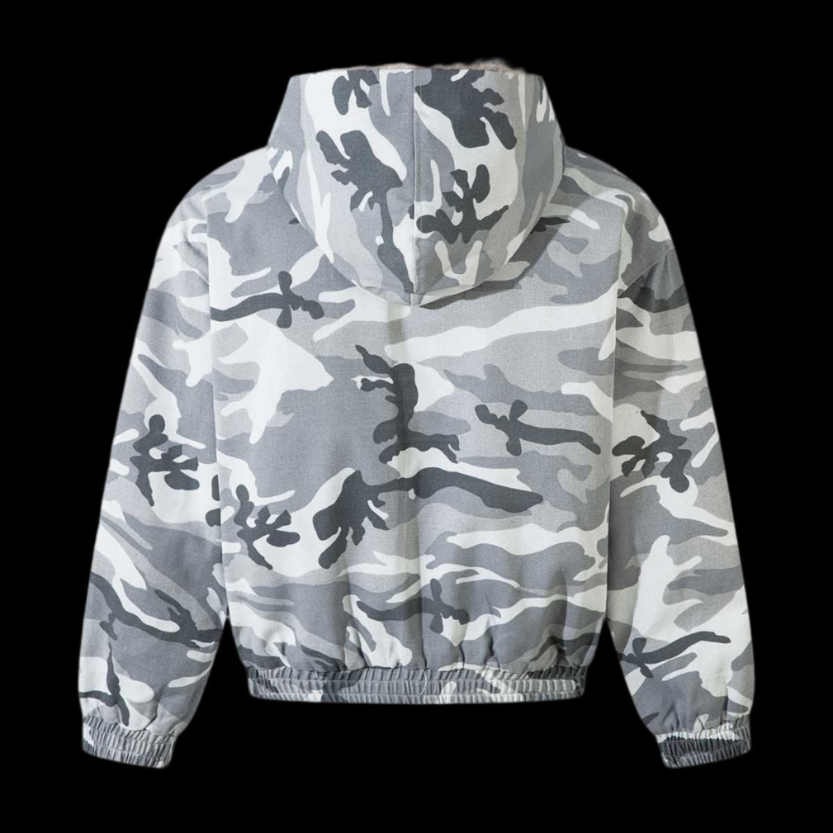 Snow Camouflage Patchwork Fur Tracksuit - Dekayed