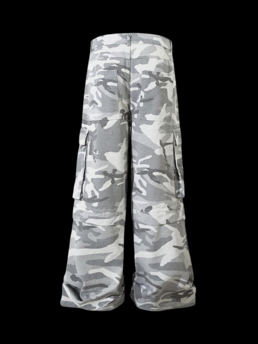 Snow Camouflage Patchwork Fur Tracksuit - Dekayed