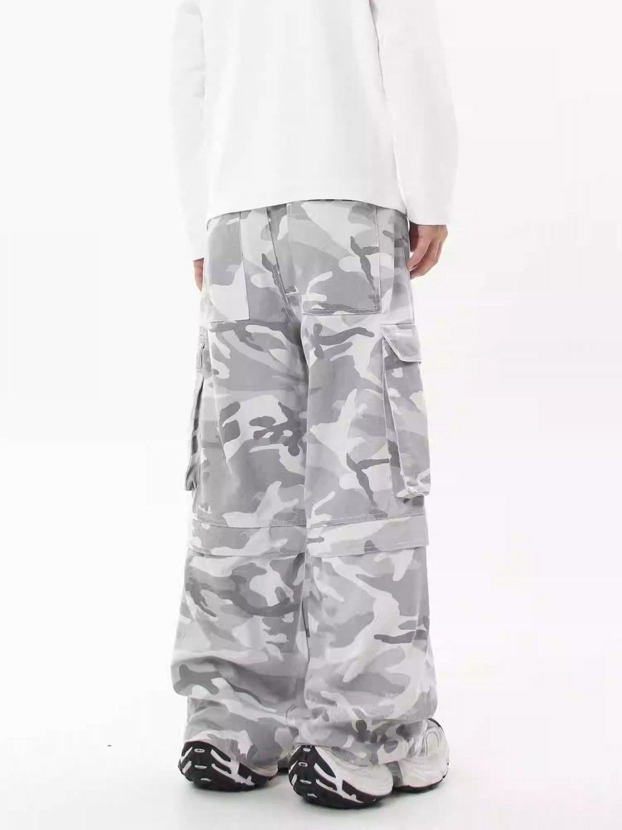 Snow Camouflage Patchwork Fur Tracksuit - Dekayed