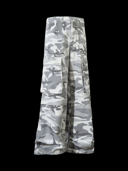 Snow Camouflage Patchwork Fur Tracksuit - Dekayed