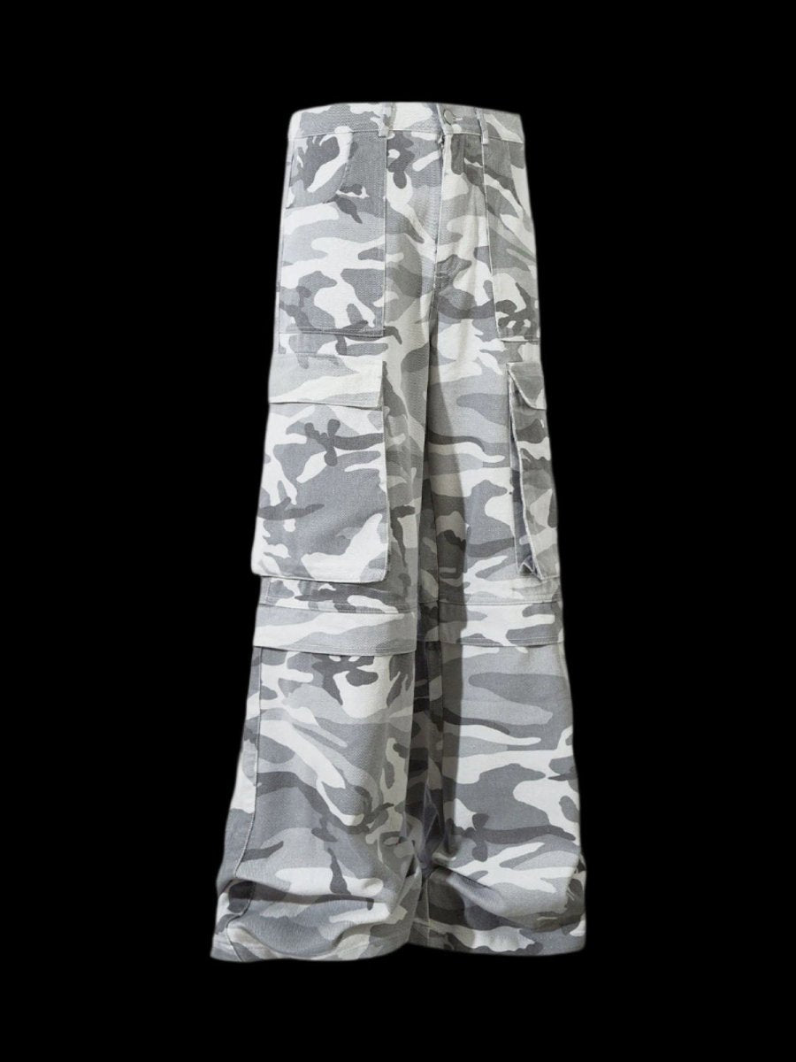 Snow Camouflage Patchwork Fur Tracksuit - Dekayed