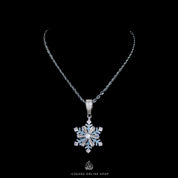 Snowflake Glow - in - the - Dark Rotatable Pendant Necklace - Dekayed