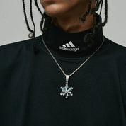 Snowflake Glow - in - the - Dark Rotatable Pendant Necklace - Dekayed