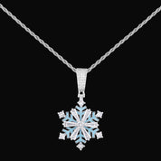 Snowflake Glow - in - the - Dark Rotatable Pendant Necklace - Dekayed