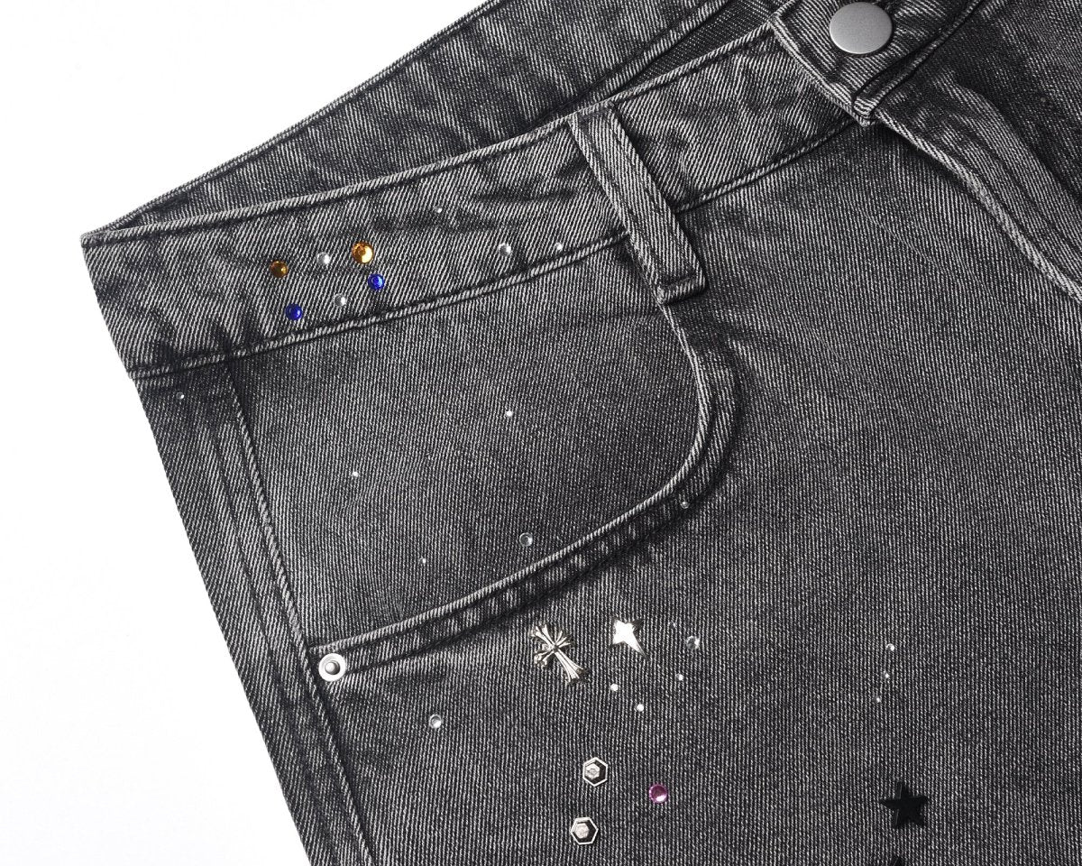 Stardust Fade Denim Jorts - Dekayed