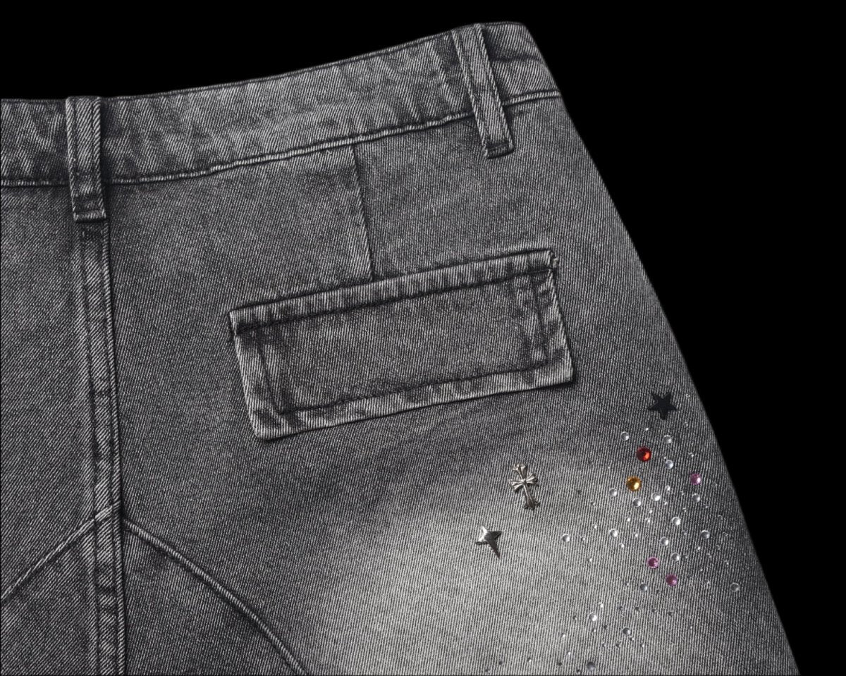 Stardust Fade Denim Jorts - Dekayed