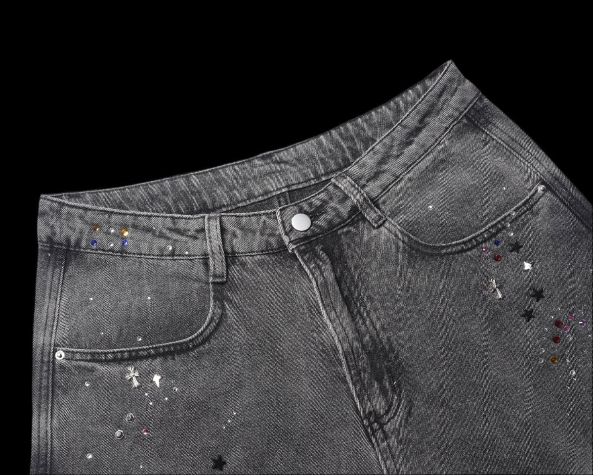 Stardust Fade Denim Jorts - Dekayed
