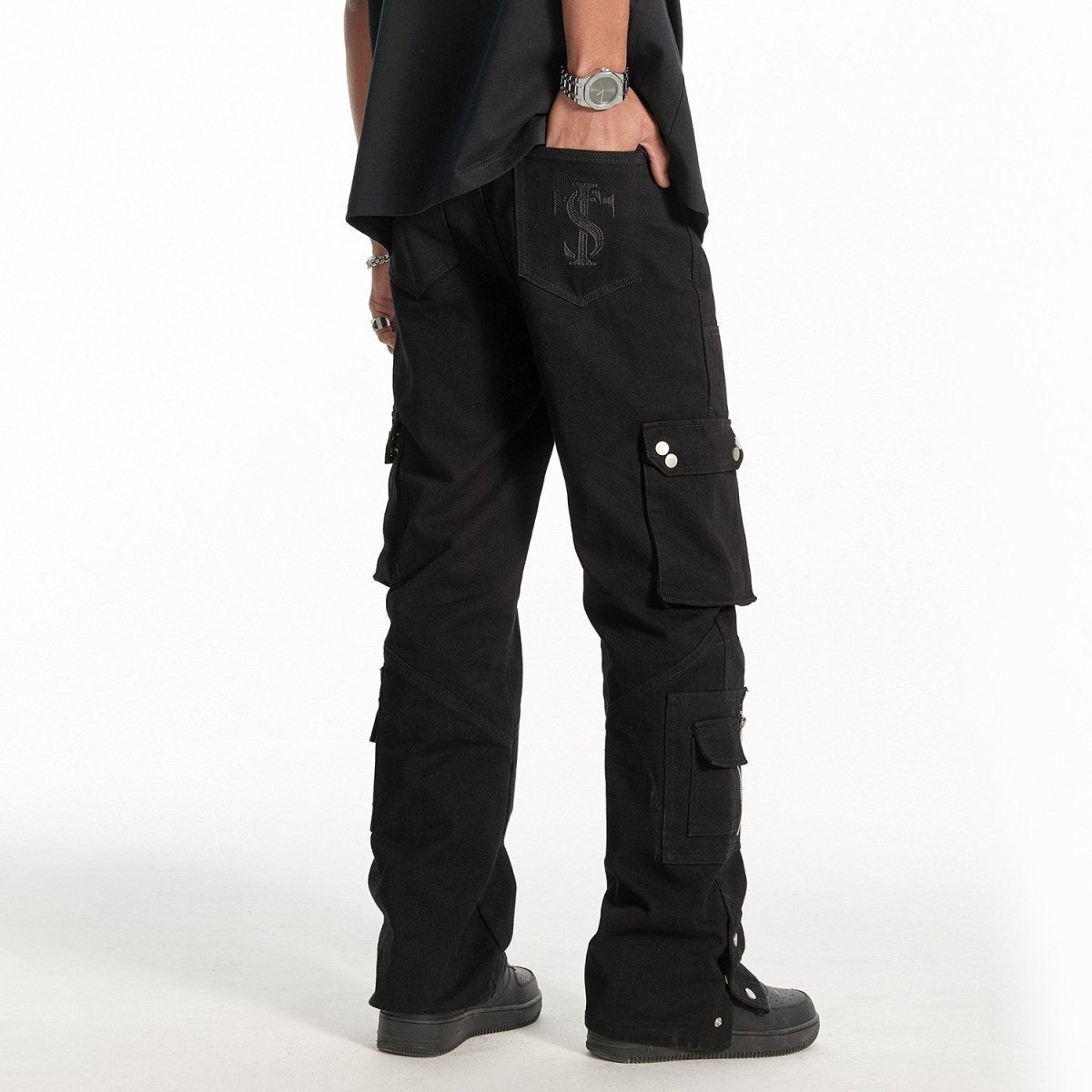 STK Rivet Construction Studded Jeans - Dekayed